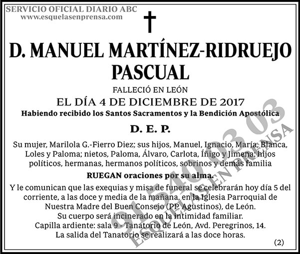 Manuel Martínez-Ridruejo Pascual
